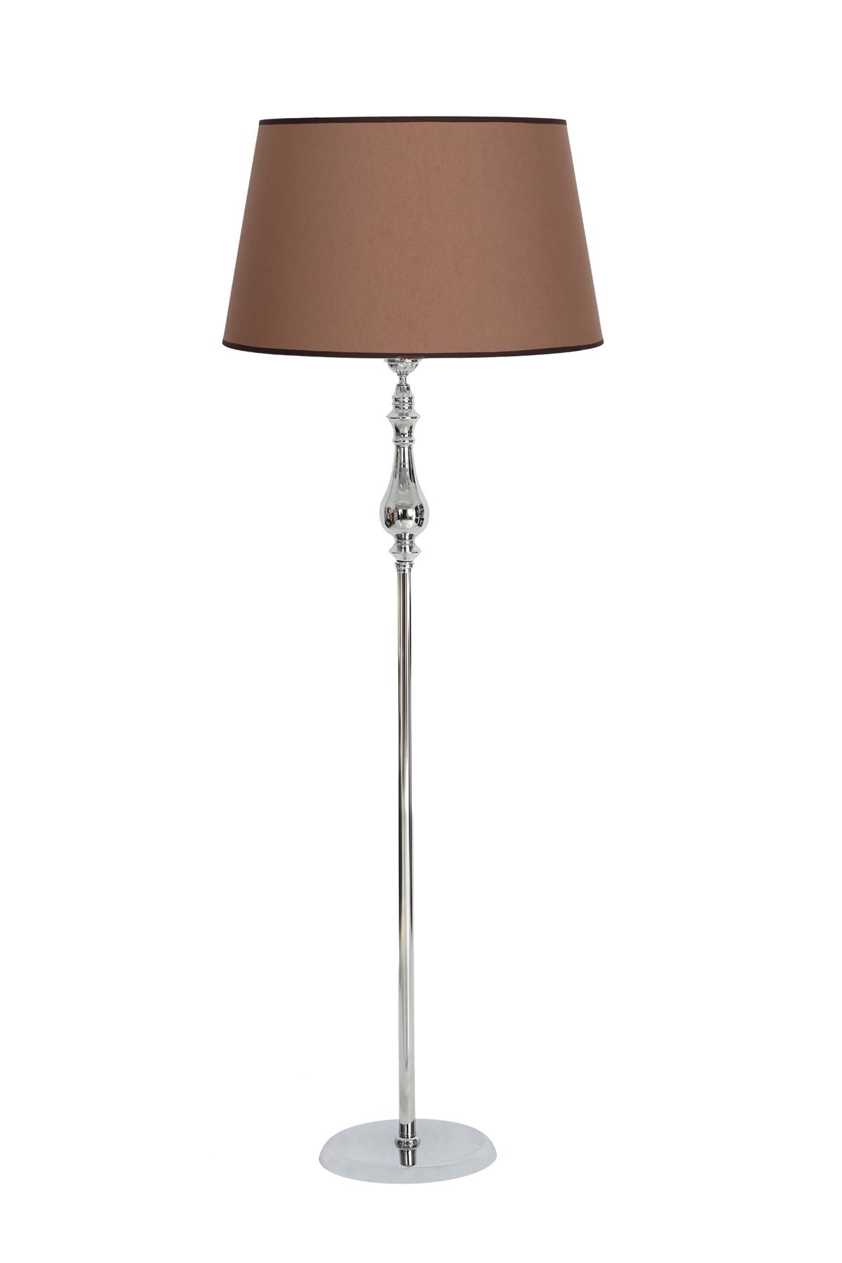 Vinner Solid Modern Tekli Metal Tek Ayaklı Şapka Lambader Kahverengi