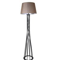 Apliqa Modern Tekli Metal Tek Ayaklı Şapka Lambader Siyah