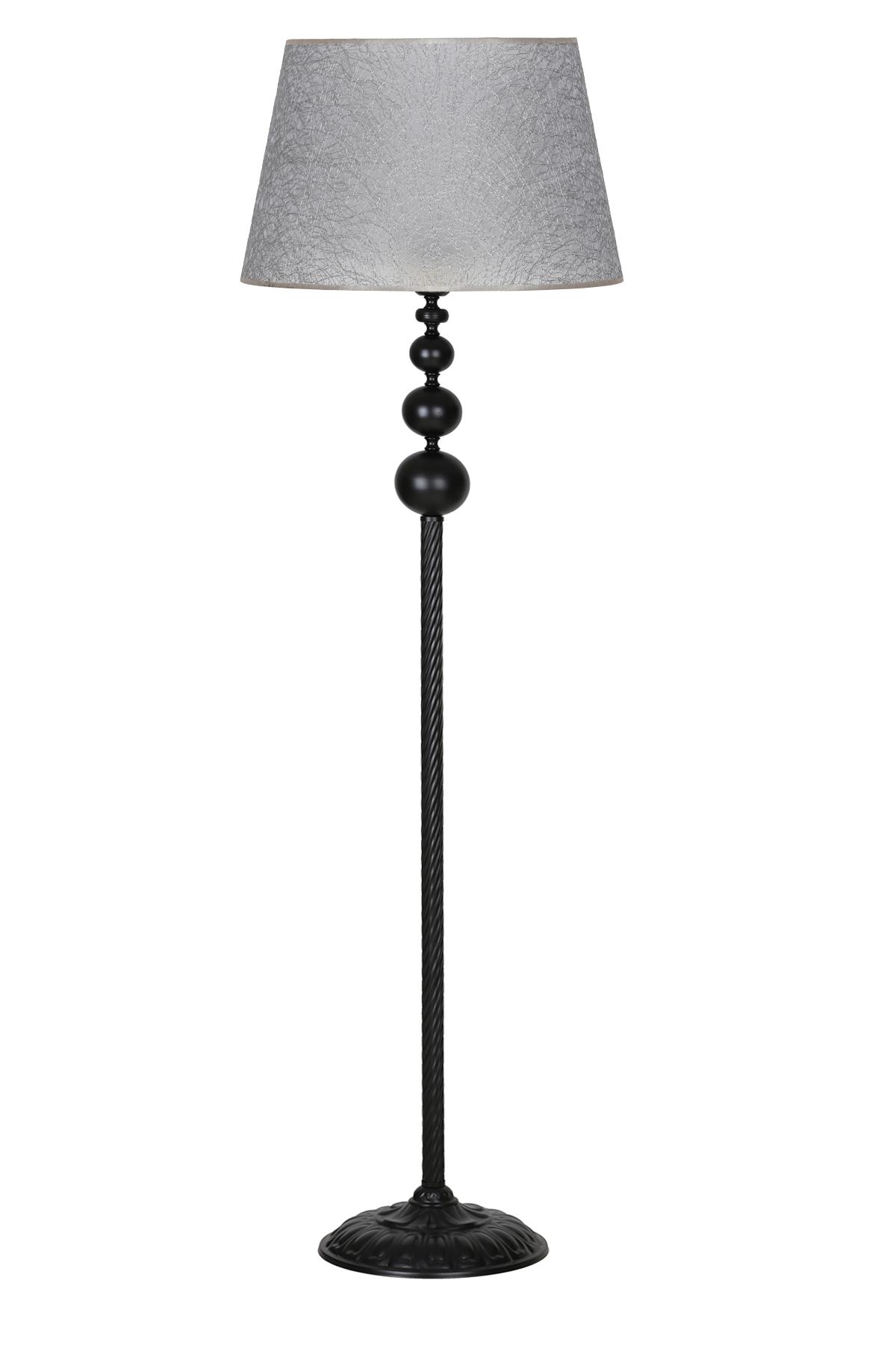 Vinner Grasse Modern Tekli Metal Tek Ayaklı Şapka Lambader Kırçıllı Gri