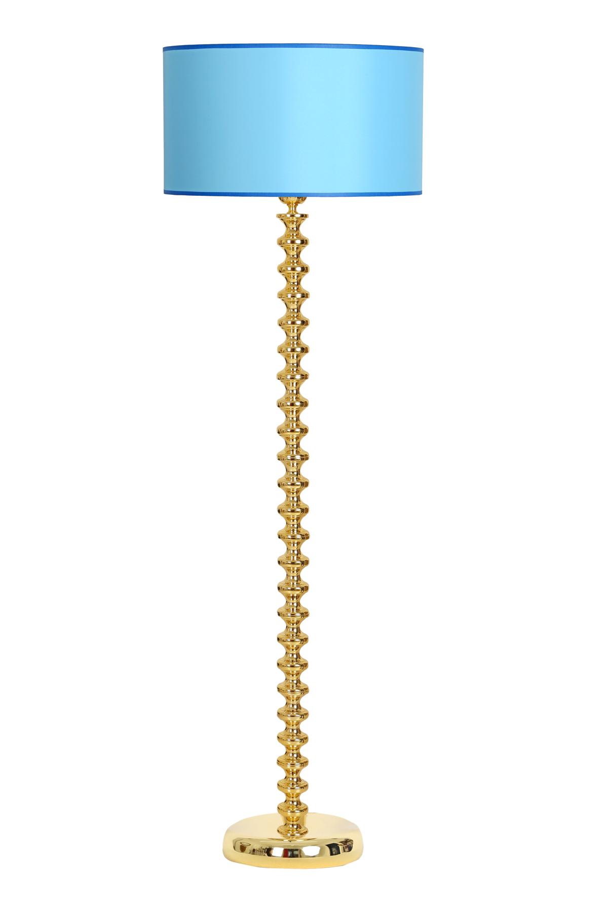 Vinner Jasmine Series 5802 Modern Tekli Metal Tek Ayaklı Silindir Lambader Turkuaz