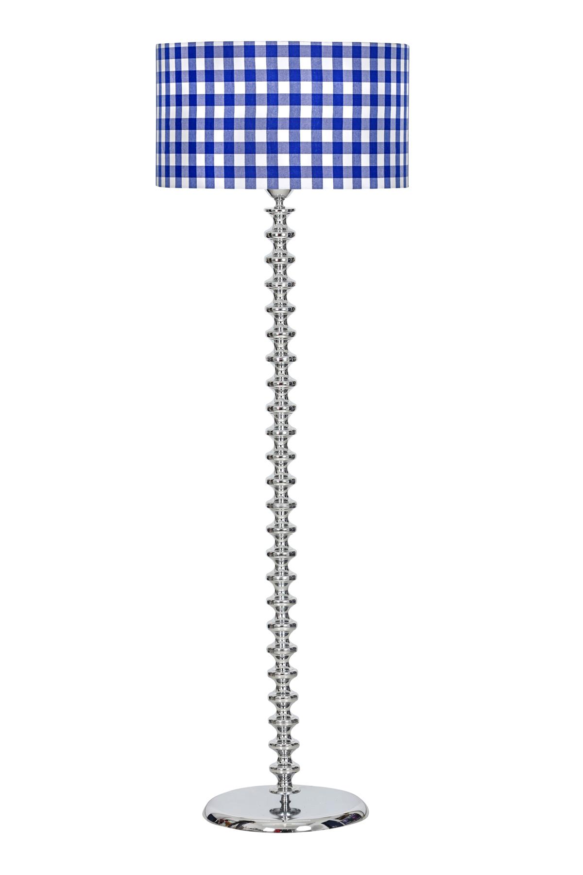 Vinner Jasmine Series LM-5803 Modern Tekli Metal Tek Ayaklı Silindir Lambader Beyaz - Mavi