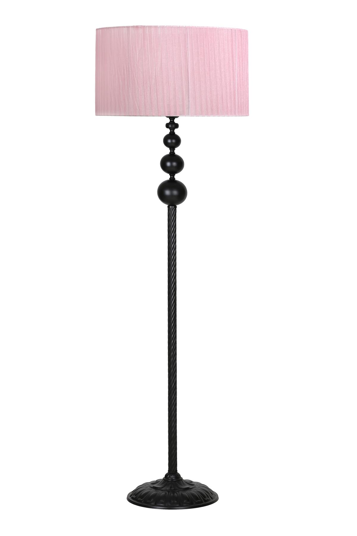 Vinner Grasse Modern Tekli Metal Tek Ayaklı Silindir Lambader Pembe