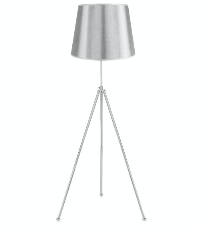 Vinner Modern Tekli Metal 3 Ayaklı Şapka Lambader Gümüş