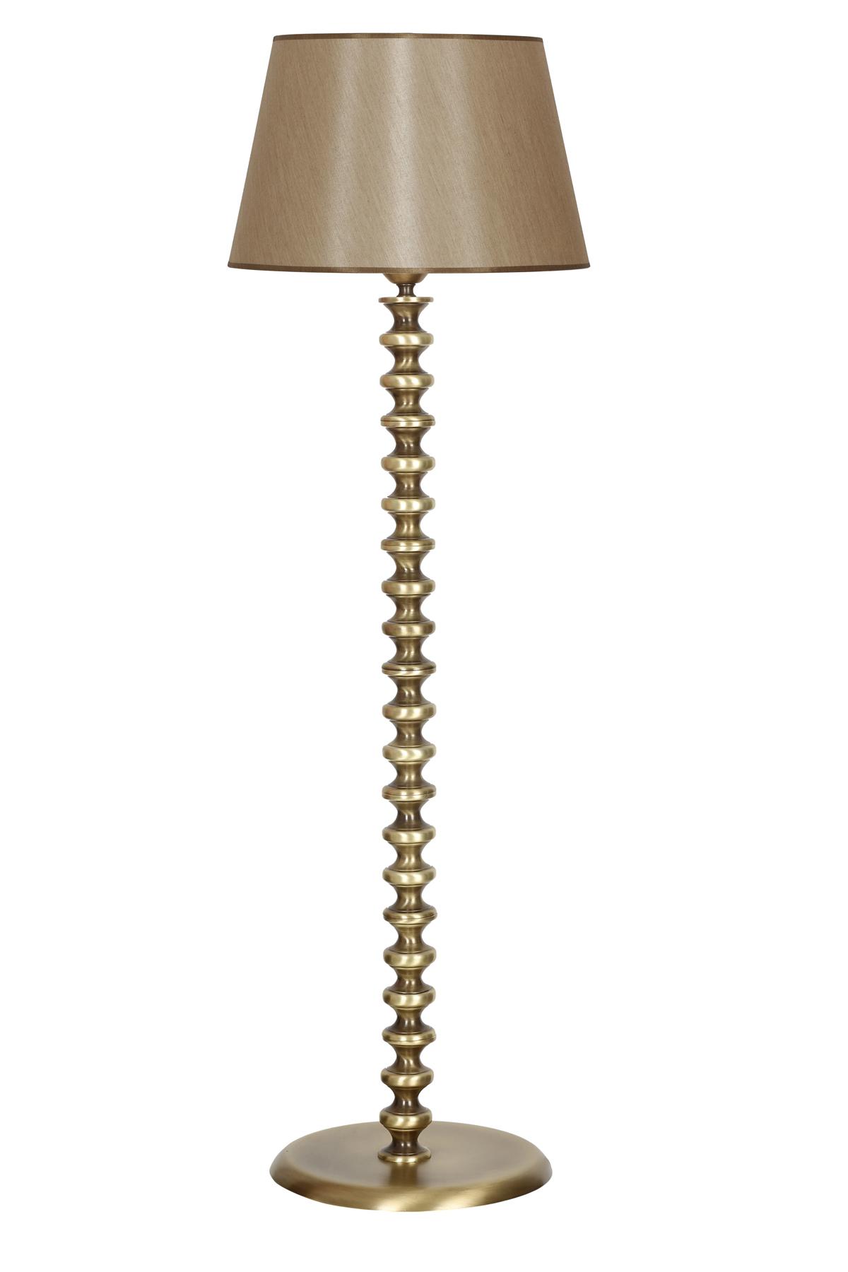 Vinner Jasmine Series 5802 Eskitme Tekli Metal Tek Ayaklı Şapka Lambader Vizon