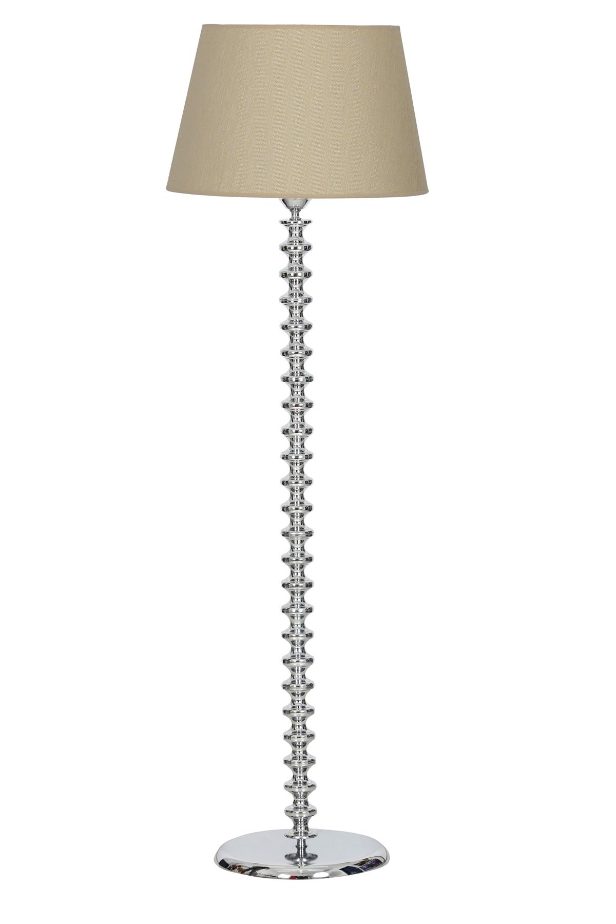 Vinner Jasmine Series LM-5803 Modern Tekli Metal Tek Ayaklı Şapka Lambader Bej