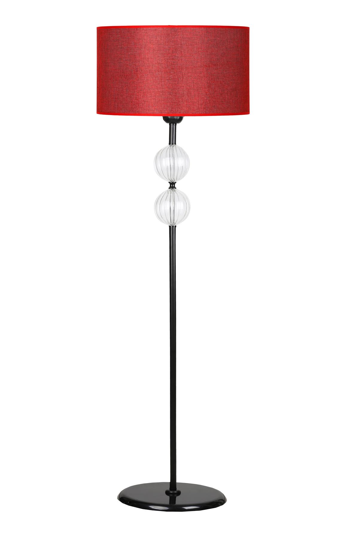 Vinner Nice Modern Tekli Metal Tek Ayaklı Silindir Lambader Kırmızı
