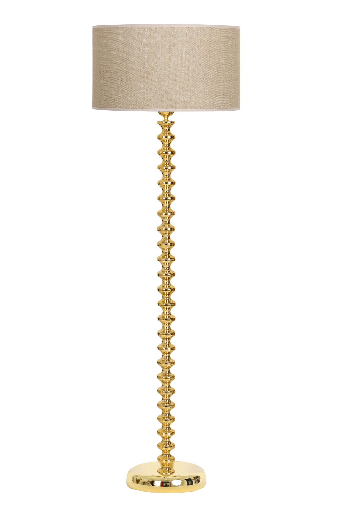 Vinner Jasmine Series 5802 Modern Tekli Metal Tek Ayaklı Silindir Lambader Kum Beji
