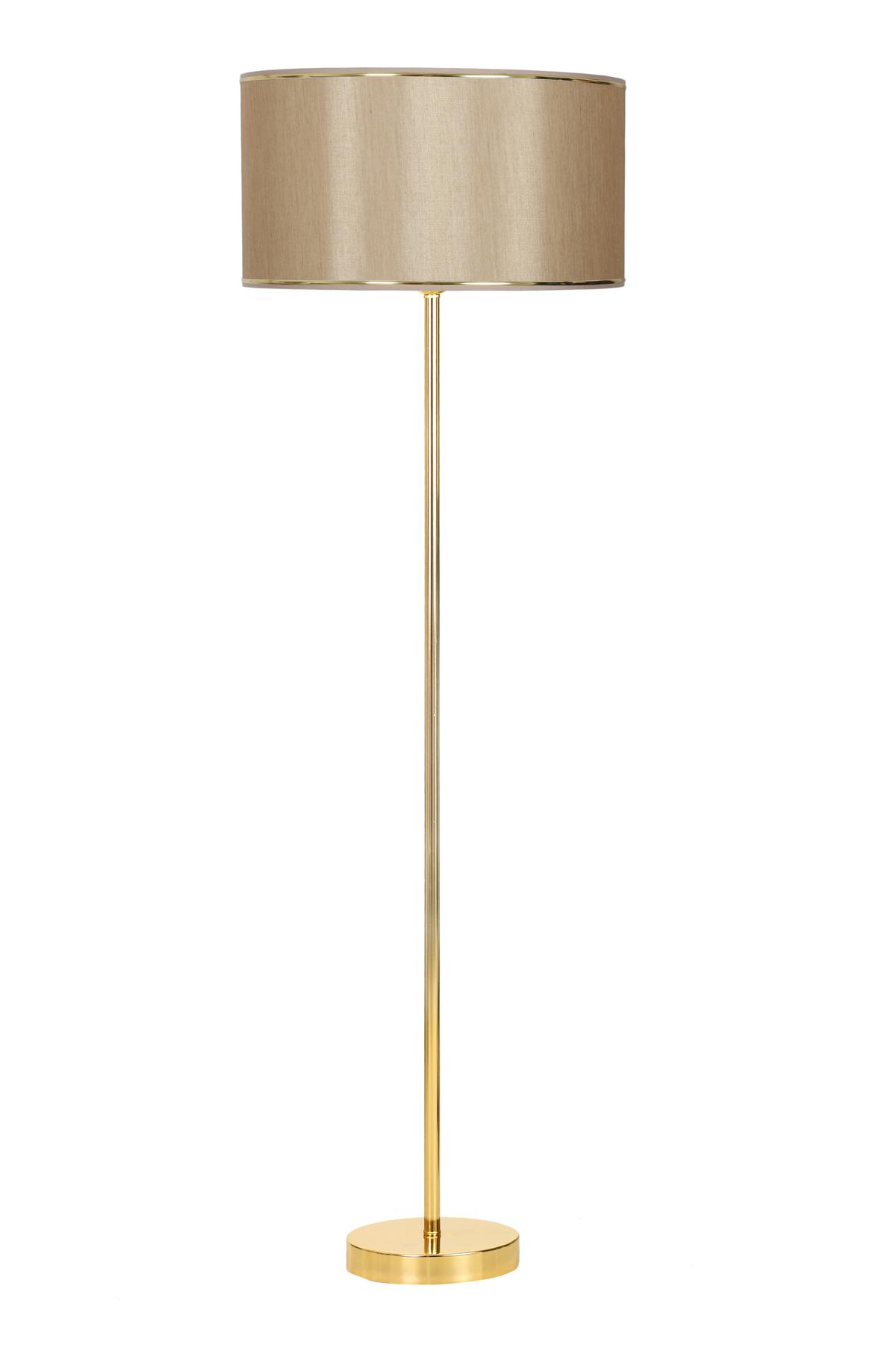 Vinner Conic Modern Tekli Metal Tek Ayaklı Silindir Lambader Gold - Vizon