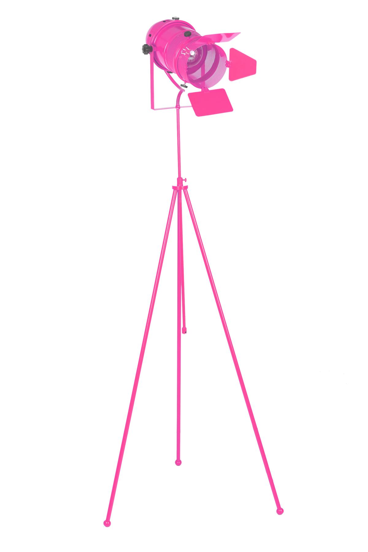 Vinner Styling Modern Tekli Metal 3 Ayaklı Tripod Lambader Pembe