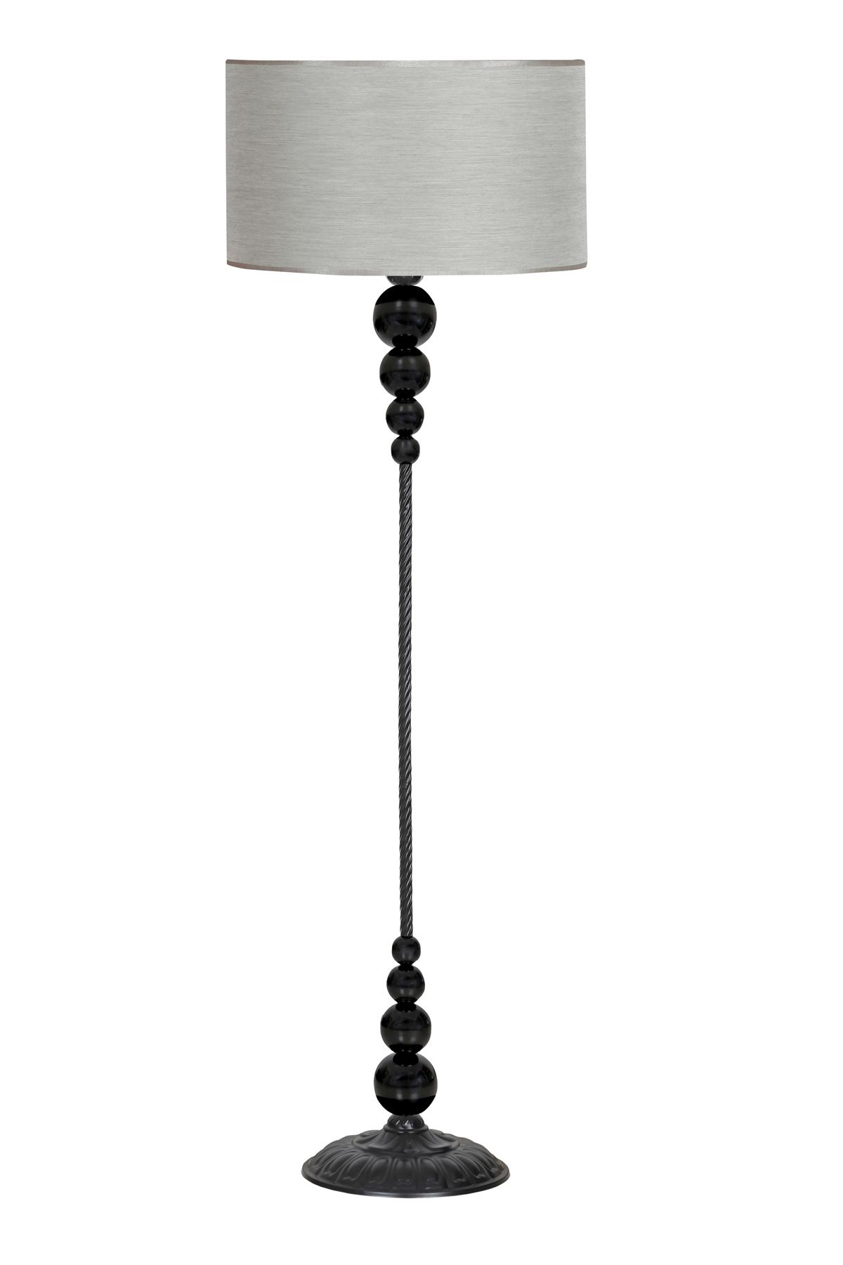 Vinner Caracas Modern Tekli Metal Tek Ayaklı Silindir Lambader Gri