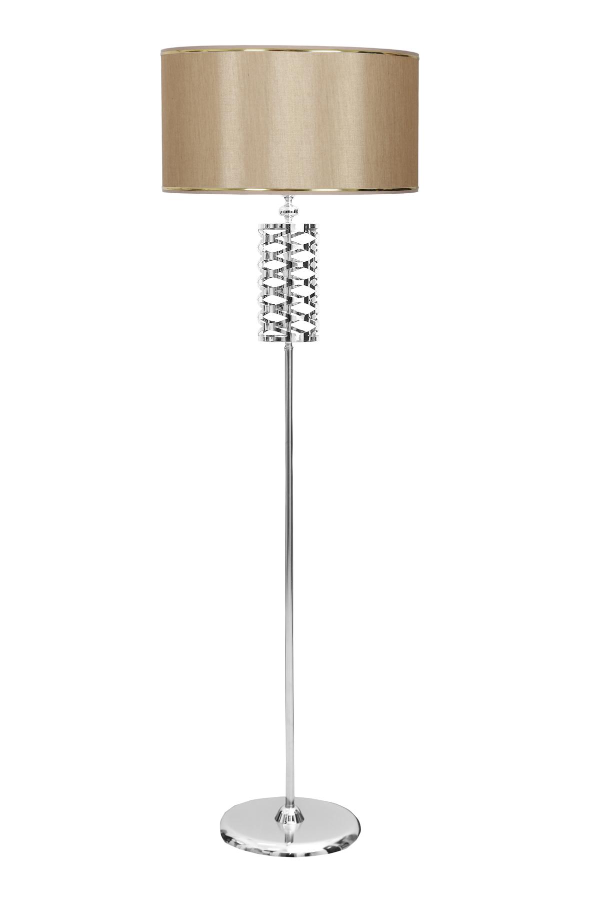 Vinner Laser 5706 Modern Tekli Metal Tek Ayaklı Silindir Lambader Vizon