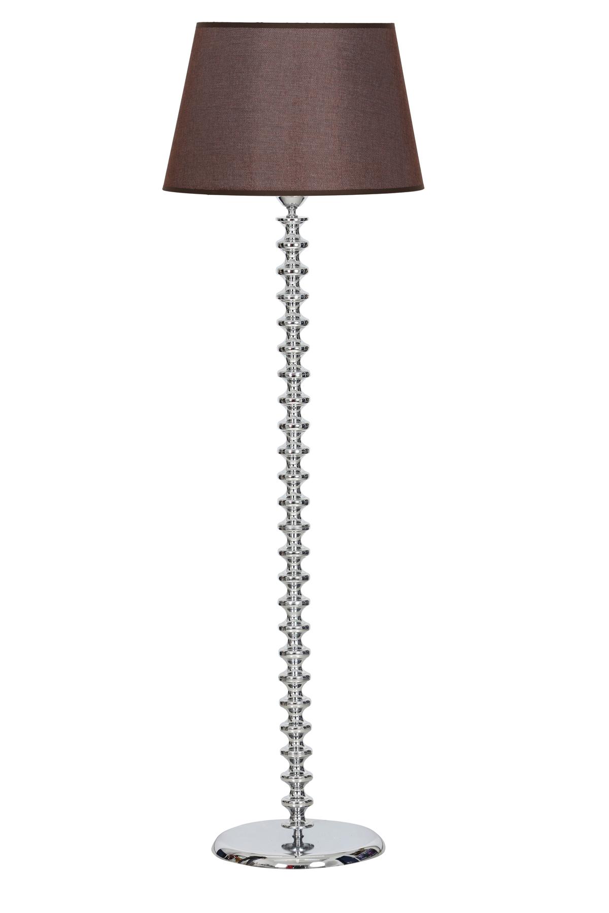 Vinner Jasmine Series LM-5803 Modern Tekli Metal Tek Ayaklı Şapka Lambader Koyu Kahverengi