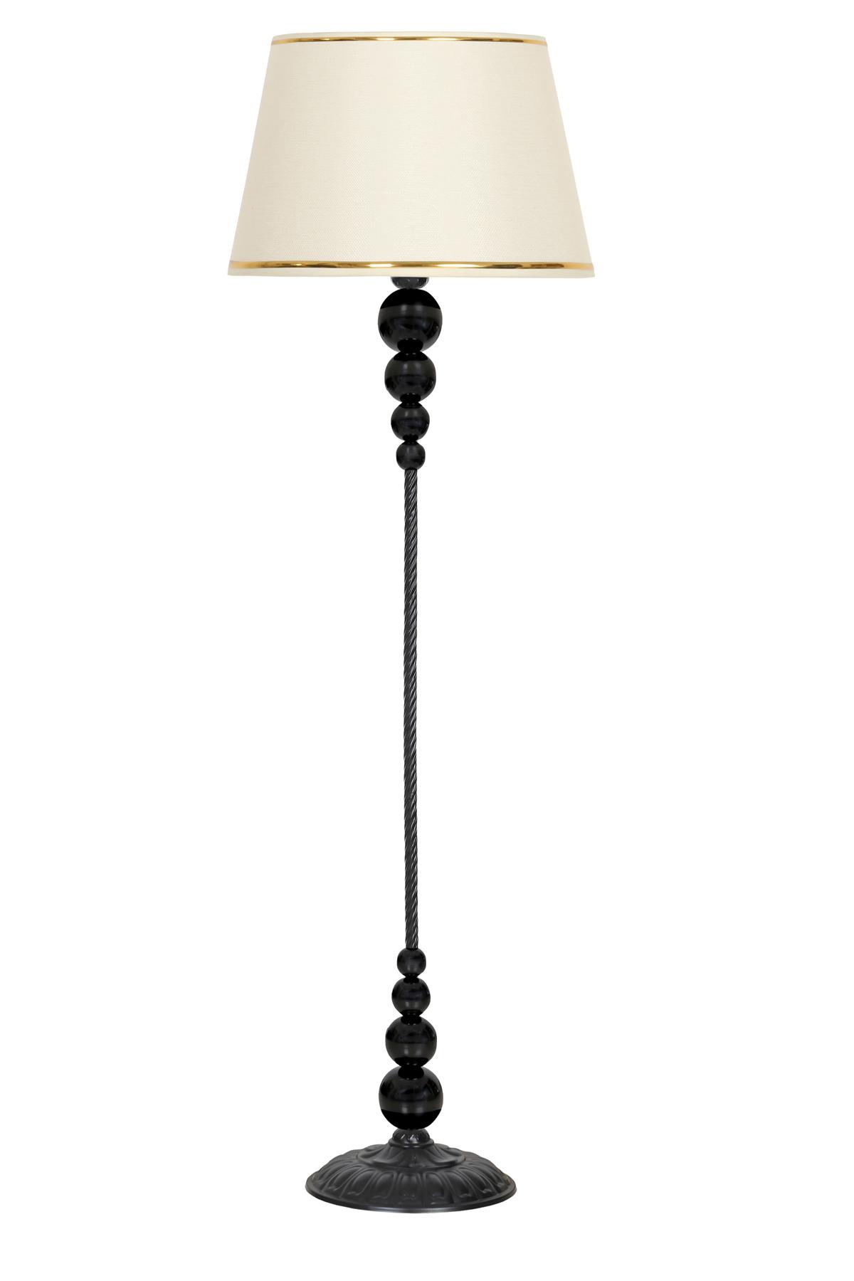 Vinner Caracas Modern Tekli Metal Tek Ayaklı Şapka Lambader Gold - Krem