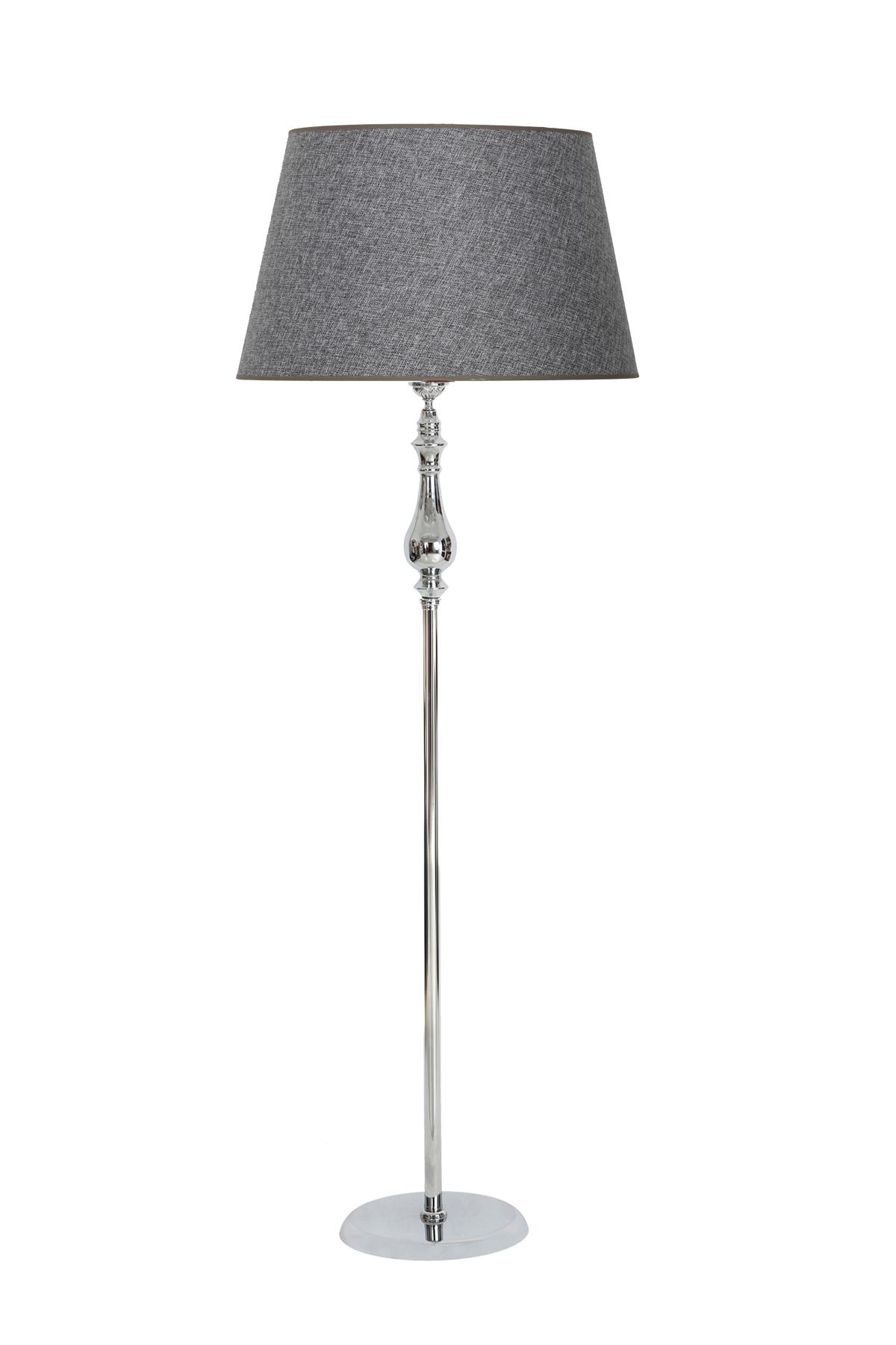 Vinner Solid Modern Tekli Metal Tek Ayaklı Şapka Lambader Gri