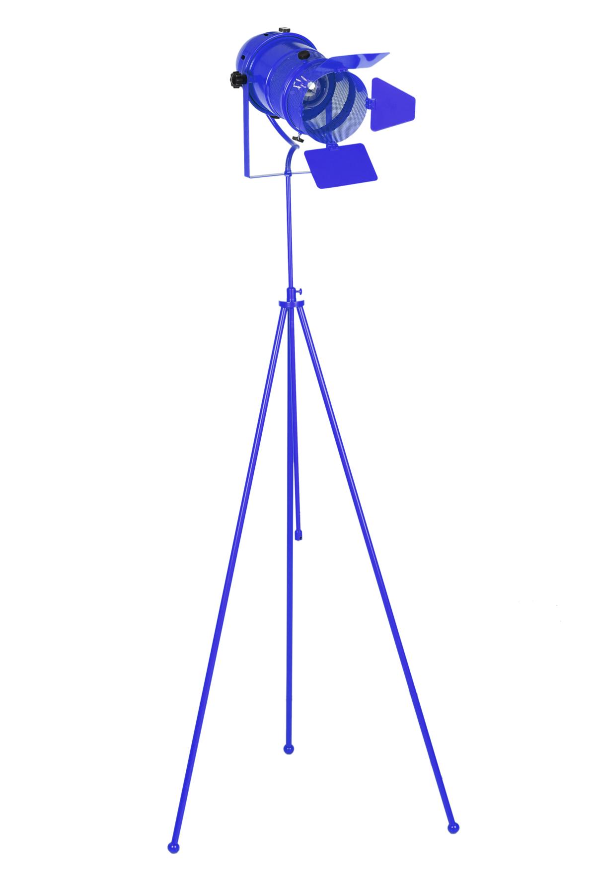 Vinner Styling Modern Tekli Metal 3 Ayaklı Tripod Lambader Lacivert