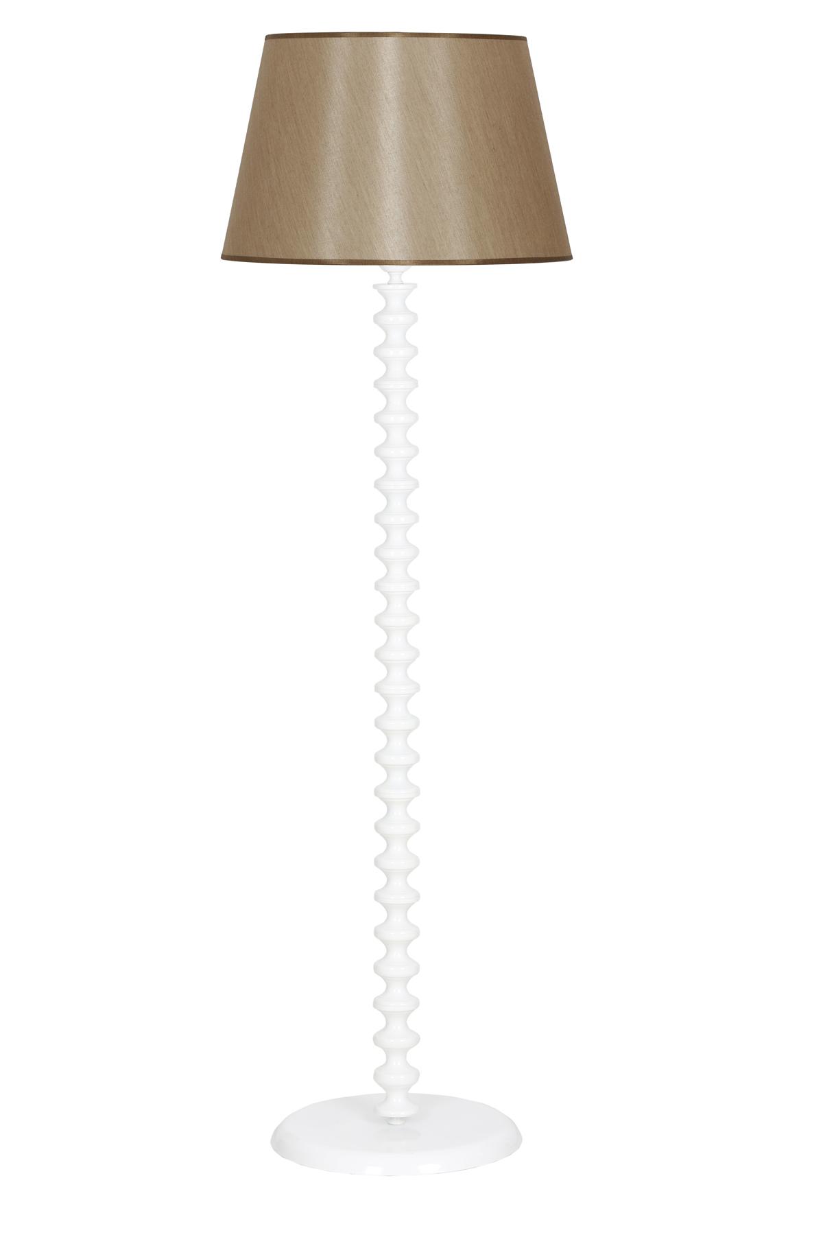 Vinner Jasmine Series LM-5804 Modern Tekli Metal Tek Ayaklı Şapka Lambader Vizon