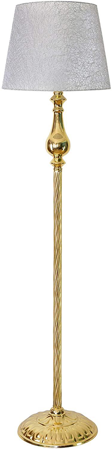 Vinner Solid Burgulu Modern Tekli Metal Tek Ayaklı Şapka Lambader Kırçıllı Gri