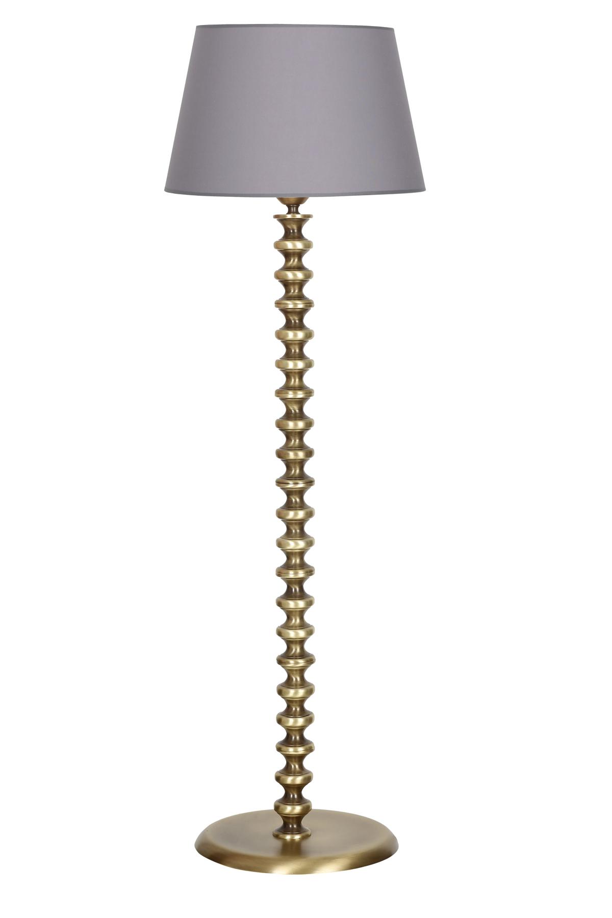 Vinner Jasmine Series 5802 Eskitme Tekli Metal Tek Ayaklı Şapka Lambader Gri
