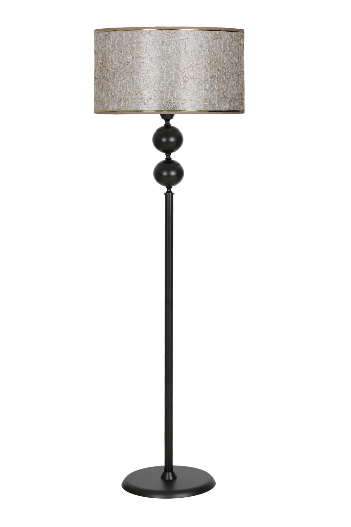 Vinner Çift Küre Modern Tekli Metal Tek Ayaklı Silindir Lambader Kırçıllı Sarı