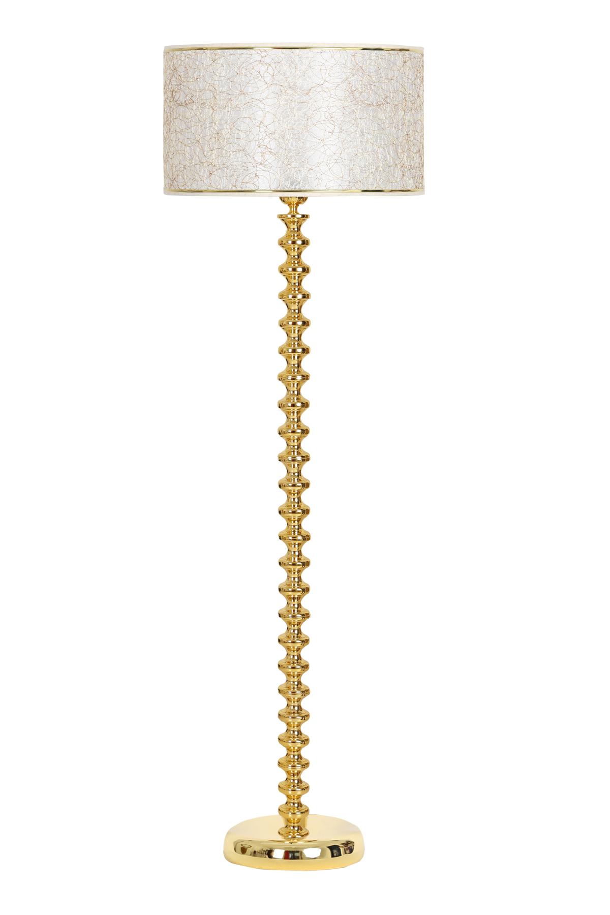 Vinner Jasmine Series 5802 Modern Tekli Metal Tek Ayaklı Silindir Lambader Altın