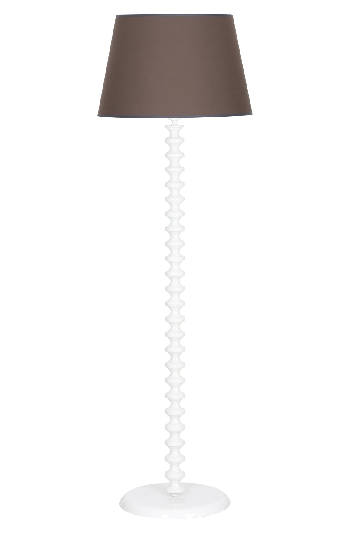 Vinner Jasmine Series LM-5804 Modern Tekli Metal Tek Ayaklı Şapka Lambader Kahverengi