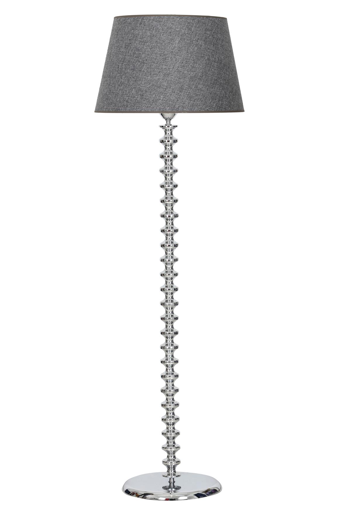 Vinner Jasmine Series LM-5803 Modern Tekli Metal Tek Ayaklı Şapka Lambader Koyu Gri