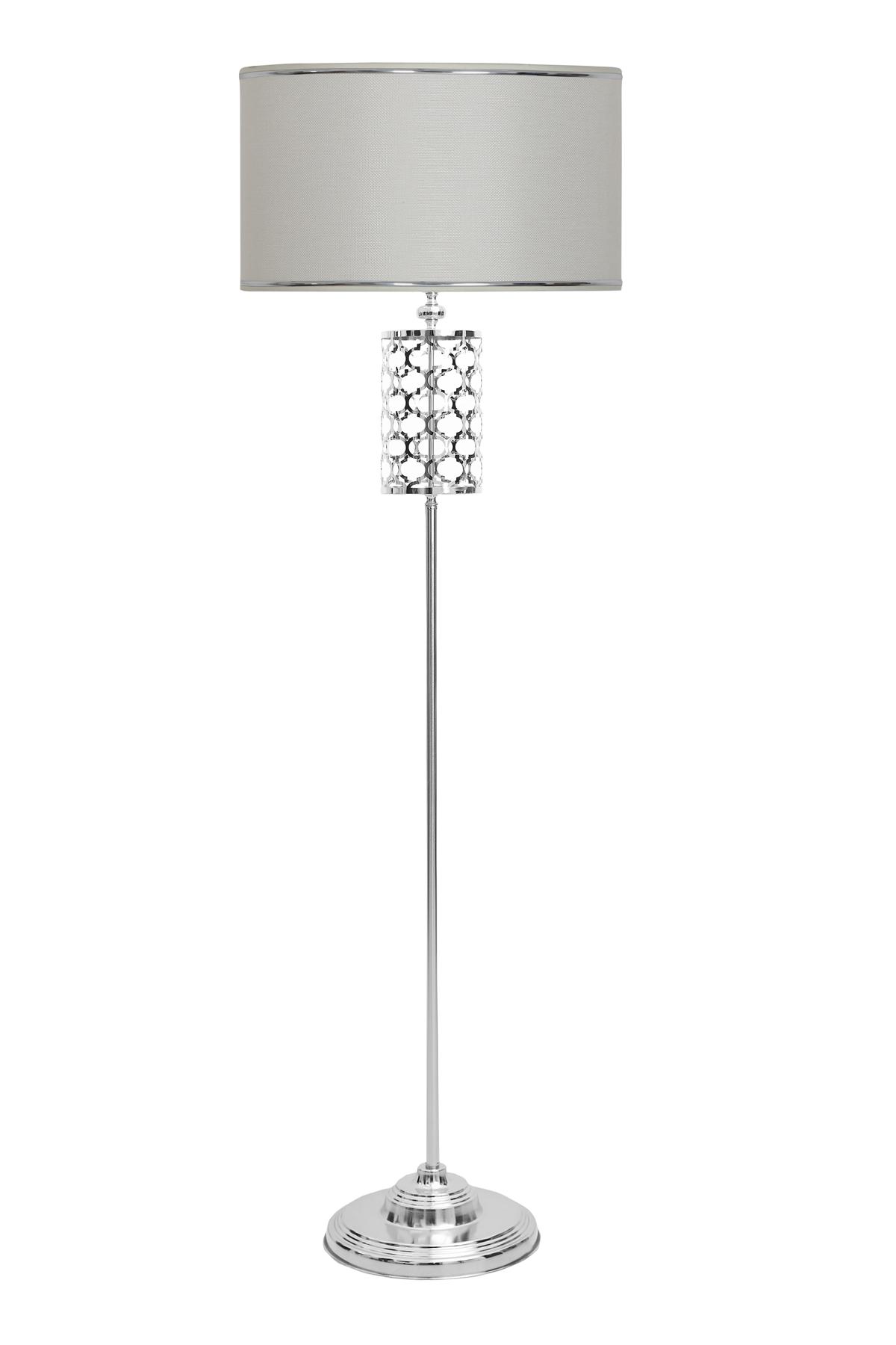Vinner Bourges Modern Tekli Metal Tek Ayaklı Silindir Lambader Beyaz