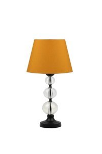 Vinner Krom Kaplama Jasmine Series AB-5807 Tekli Metal Tek Ayaklı Abajur Beyaz - Sarı