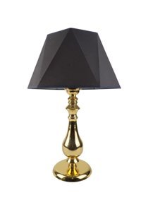 Vinner Gold Kaplama Çift Kristal Küre Tekli Metal Tek Ayaklı Abajur Sarı