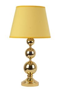 Vinner Gold Kristal İkili Küre Tekli Metal Tek Ayaklı Abajur Kırmızı