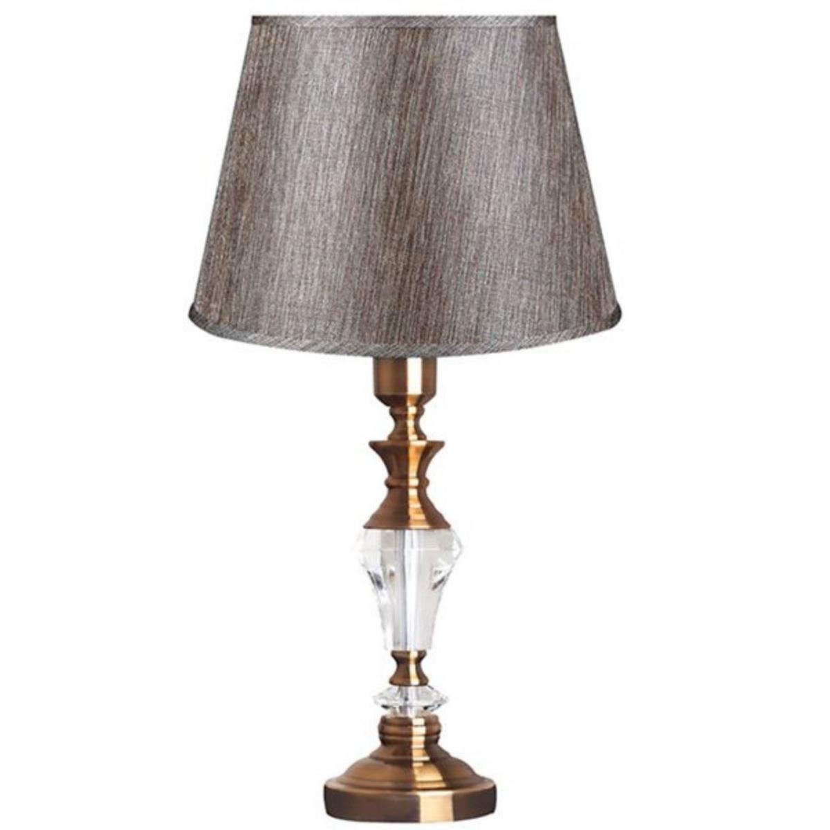 Vinner Bronz Kristal Tekli Uvpl Tek Ayaklı Abajur Mor