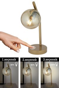 Apliqa Rakes Tekli Metal Tek Ayaklı Abajur Beyaz