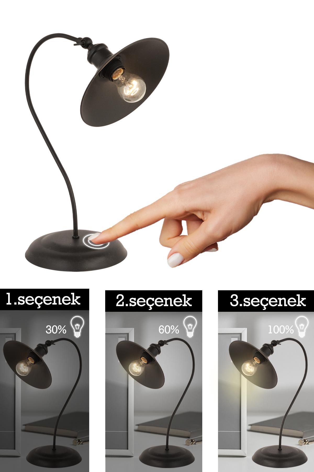Apliqa Feris Tekli Metal Tek Ayaklı Abajur Beyaz