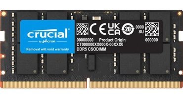 Crucial Crucıal CT16G64C52CS5, 16GB, 6400MHZ, Ddr5, CL52, Sodımm, Notebook Ram (By Micron)