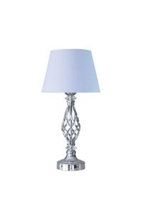 Vinner Silver Kaplama Üçlü Küre Tekli Metal Tek Ayaklı Abajur Kahverengi