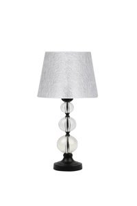 Vinner Krom Kaplama Jasmine Series AB-5807 Tekli Metal Tek Ayaklı Abajur Beyaz-Mavi