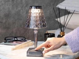 Box Up Tekli Plastik Tek Ayaklı Abajur Şeffaf
