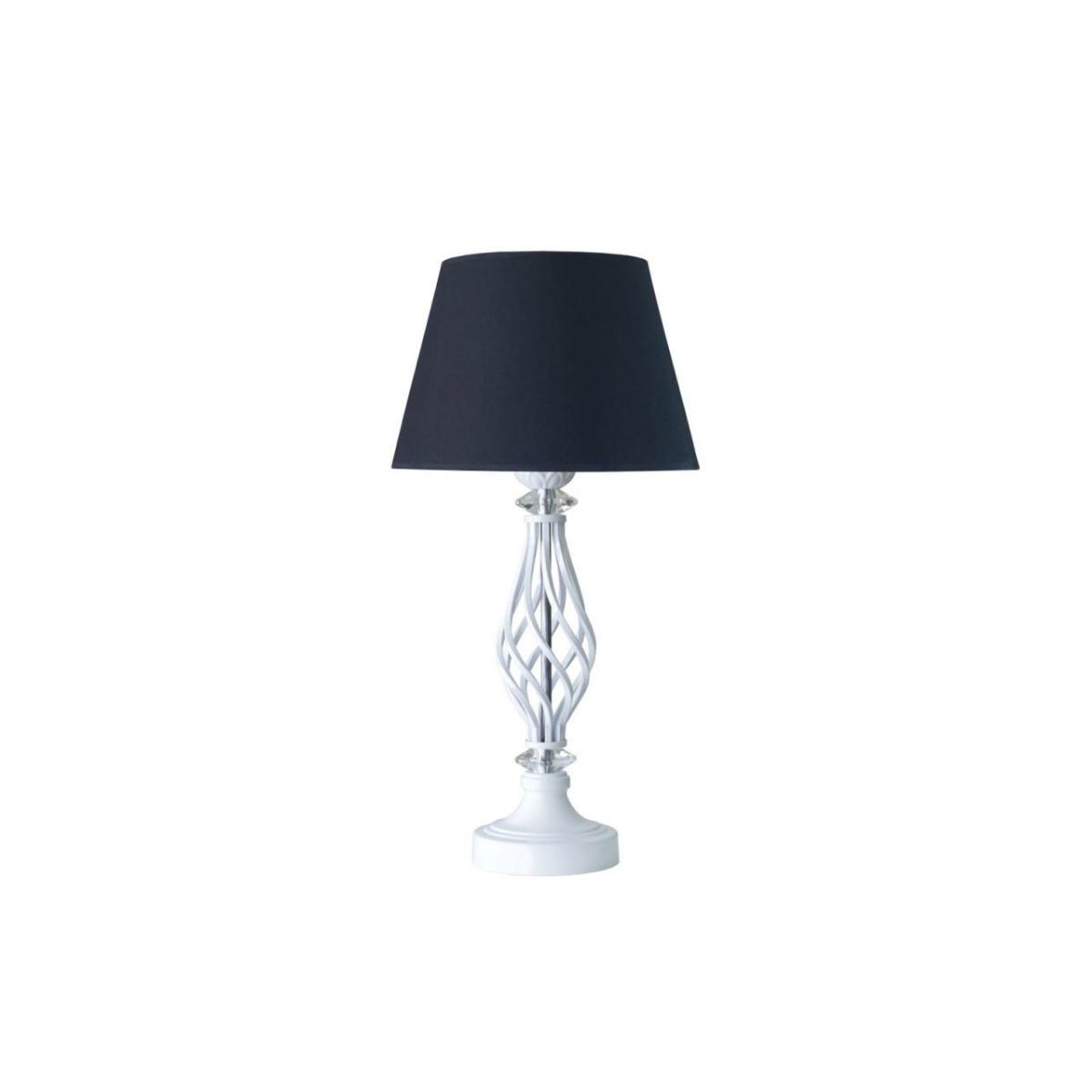 Vinner Jasmine Series AB-5806 Tekli Pvc Tek Ayaklı Abajur Beyaz - Siyah