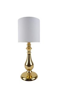 Vinner Gold Kaplama Çift Kristal Küre Tekli Metal Tek Ayaklı Abajur Kahverengi