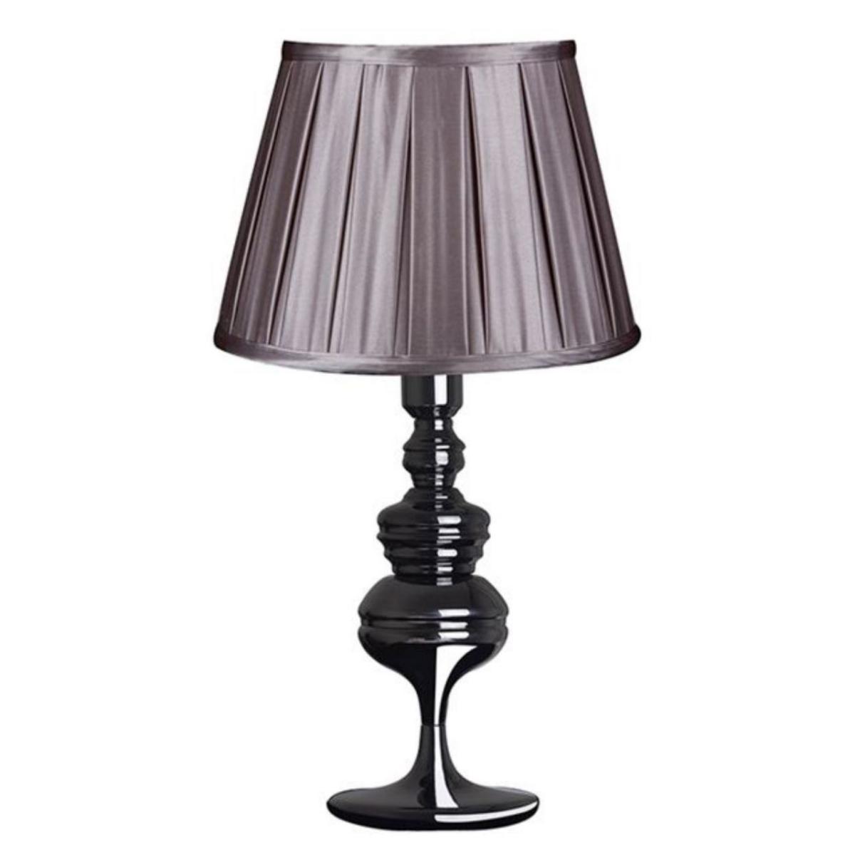 Vinner Lotus Tekli PVC Tek Ayaklı Abajur Kahverengi