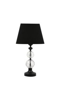 Vinner Krom Kaplama Jasmine Series AB-5807 Tekli Metal Tek Ayaklı Abajur Beyaz - Siyah