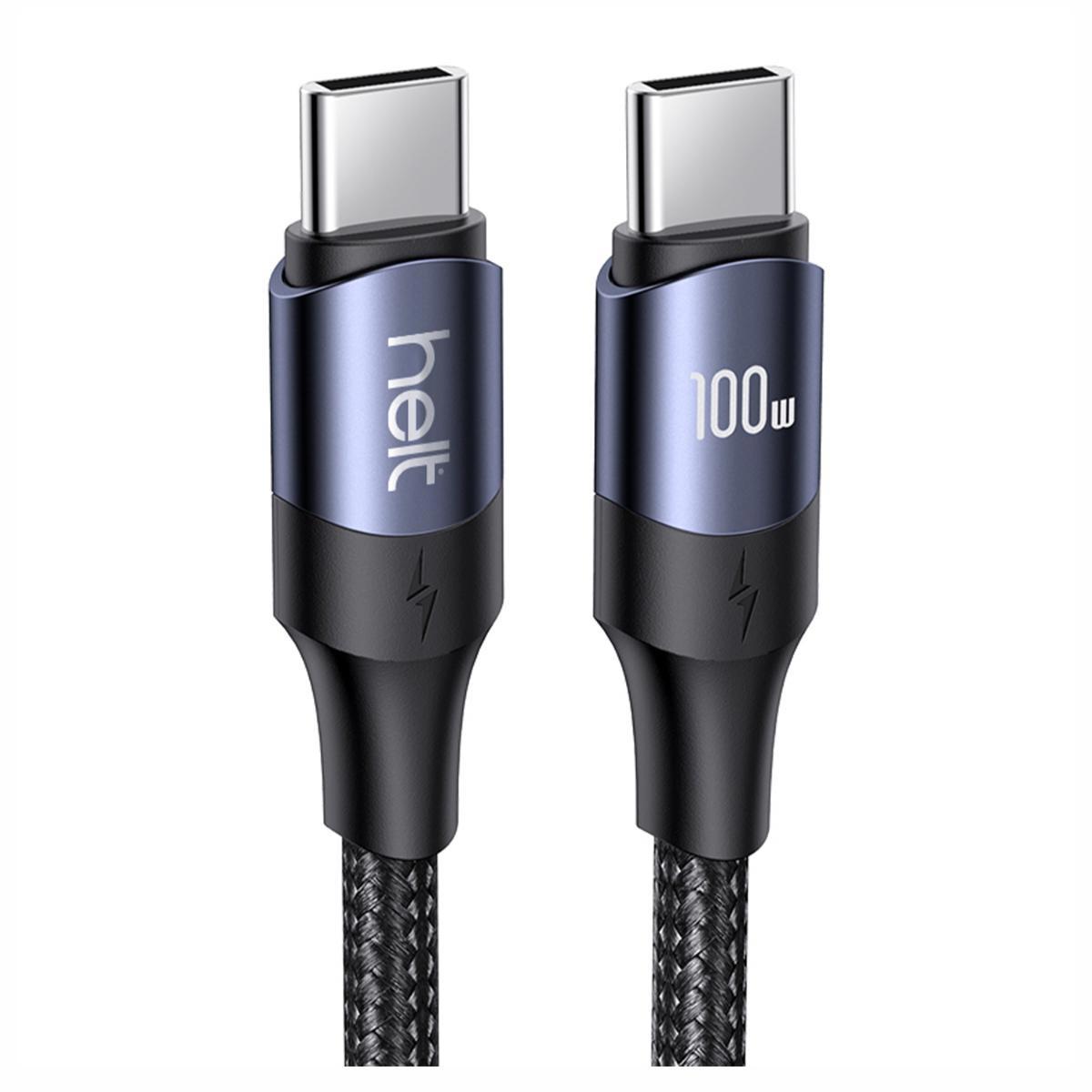 Helt HT-DC15 Universal Type-C Kablolu Hızlı Şarj Aleti Siyah