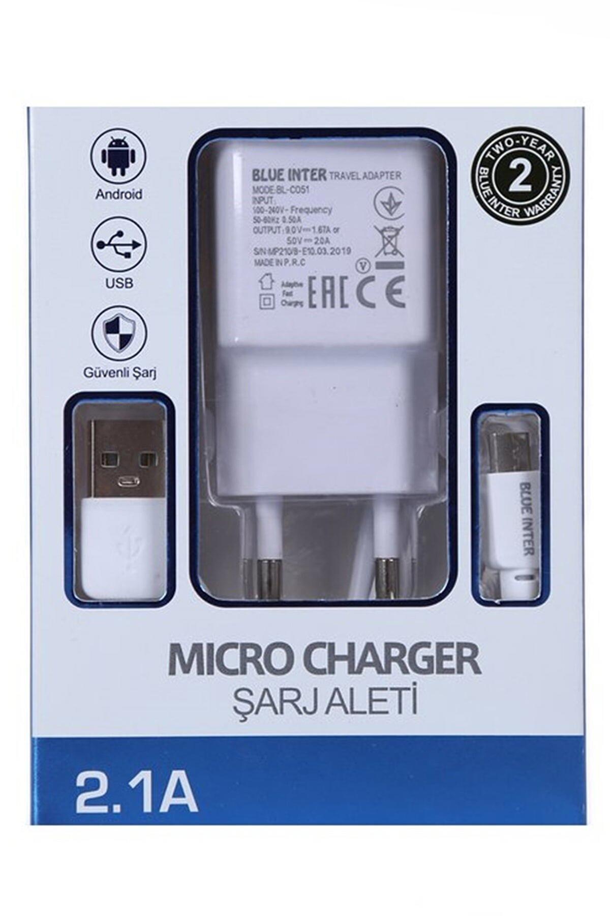 Blue Inter Bl-C051 Samsung Kablolu 5 W Hızlı Şarj Aleti Beyaz
