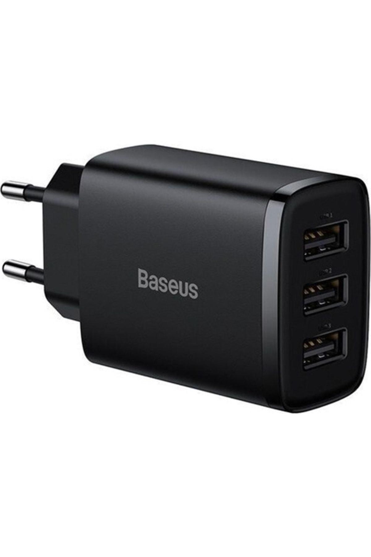 Baseus Universal USB Kablolu Hızlı Şarj Aleti Siyah