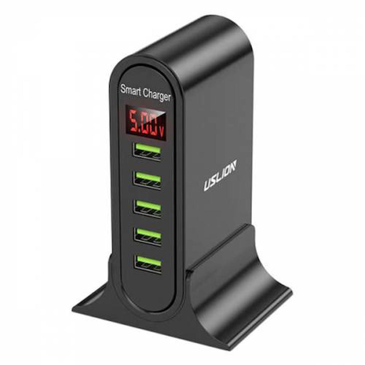 Coofbe Universal USB Kablolu Hızlı Şarj Aleti Siyah
