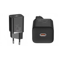 Baseus Universal Type-C Kablolu 25 W Hızlı Şarj Aleti Siyah