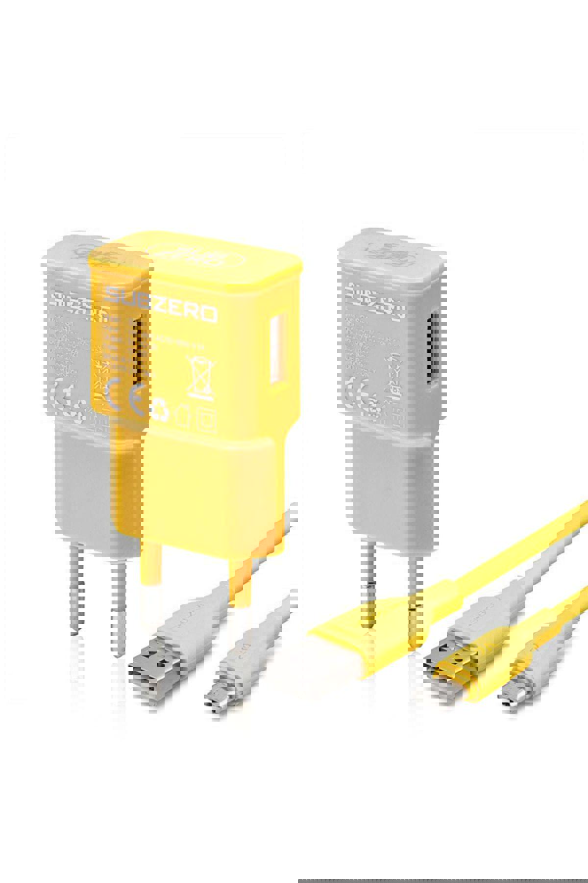 Subzero Sg11 Universal Micro USB Kablolu 2 Amper Hızlı Şarj Aleti Sarı