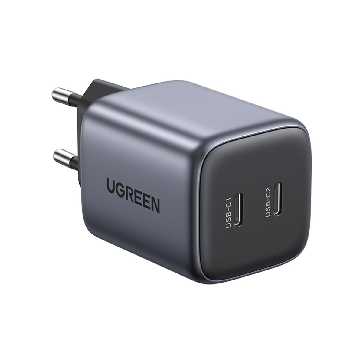 Ugreen Universal Type-C Kablolu 45 W Hızlı Şarj Aleti Siyah