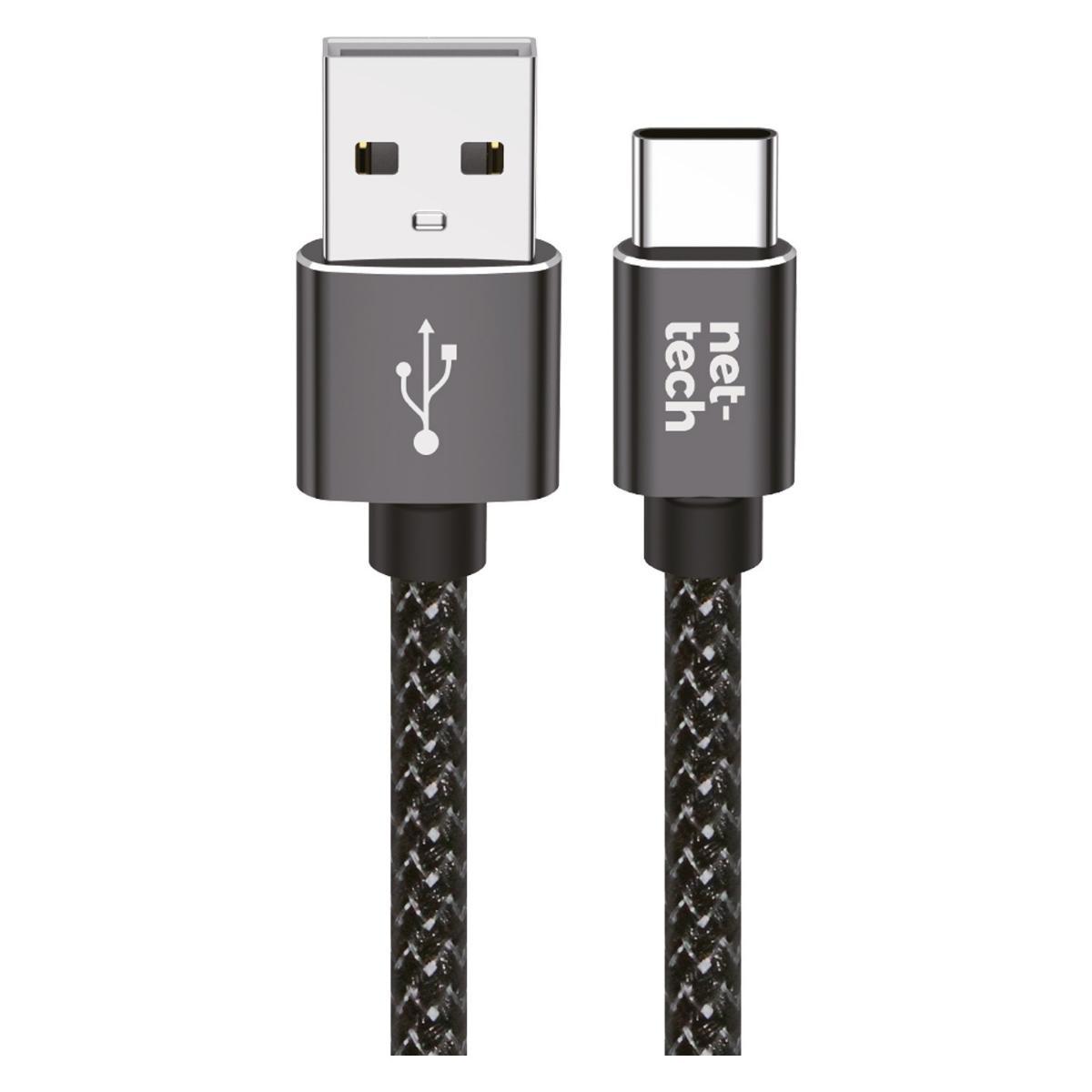 Nettech Universal Type-C Kablolu Hızlı Şarj Aleti Siyah