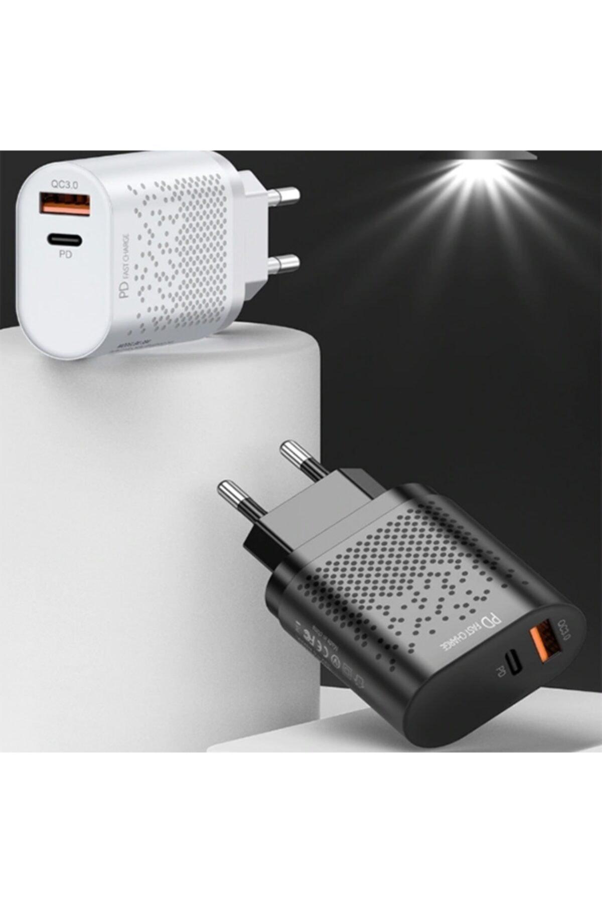 Uslion Universal USB Kablolu 18 W Hızlı Şarj Aleti Beyaz